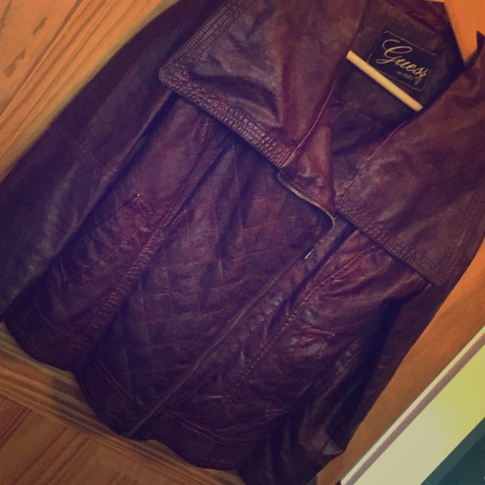 Burgundy “leather” jacket!